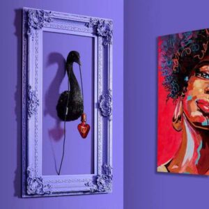 Applique murale cygne noir