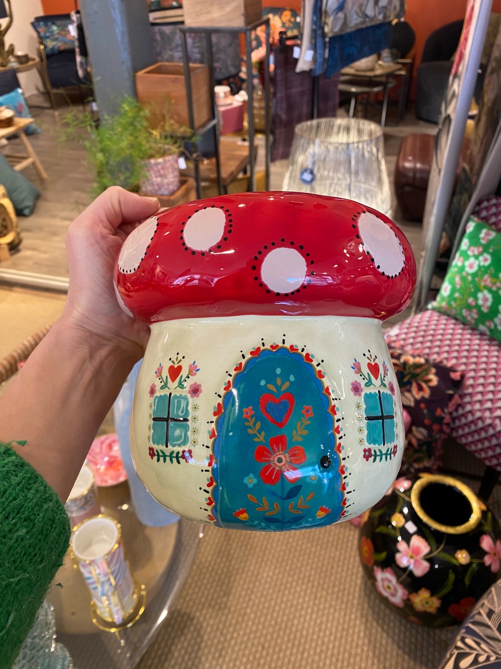 Cache pot ou vase champignon