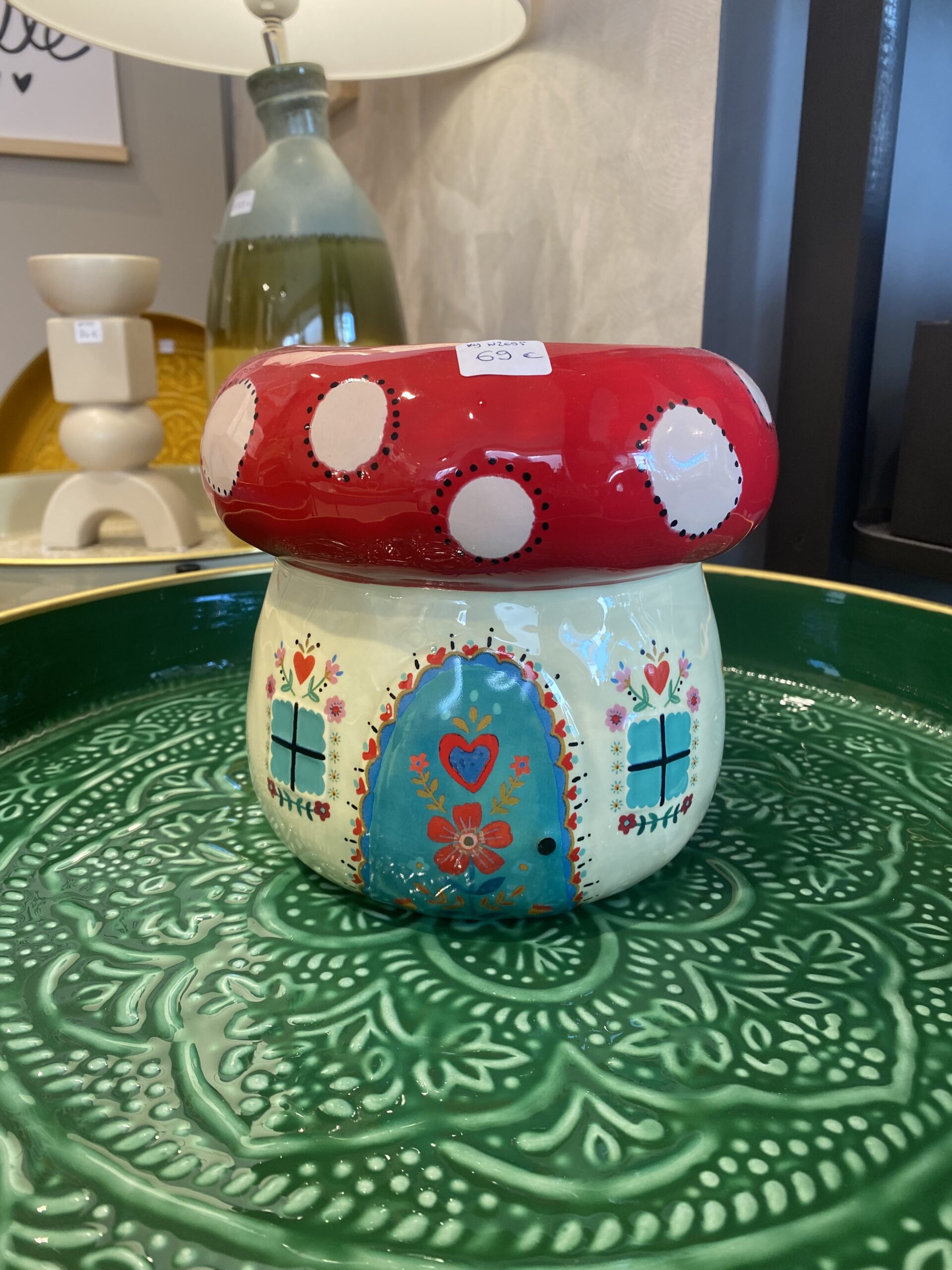 Cache pot ou vase champignon