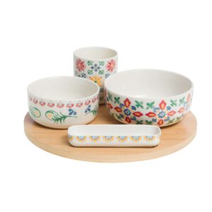 Coffret plateau + 4 bols