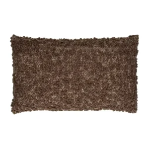 Coussin Zazou bouclé brun