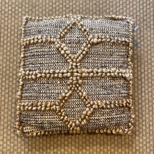 coussin en jute grand losange