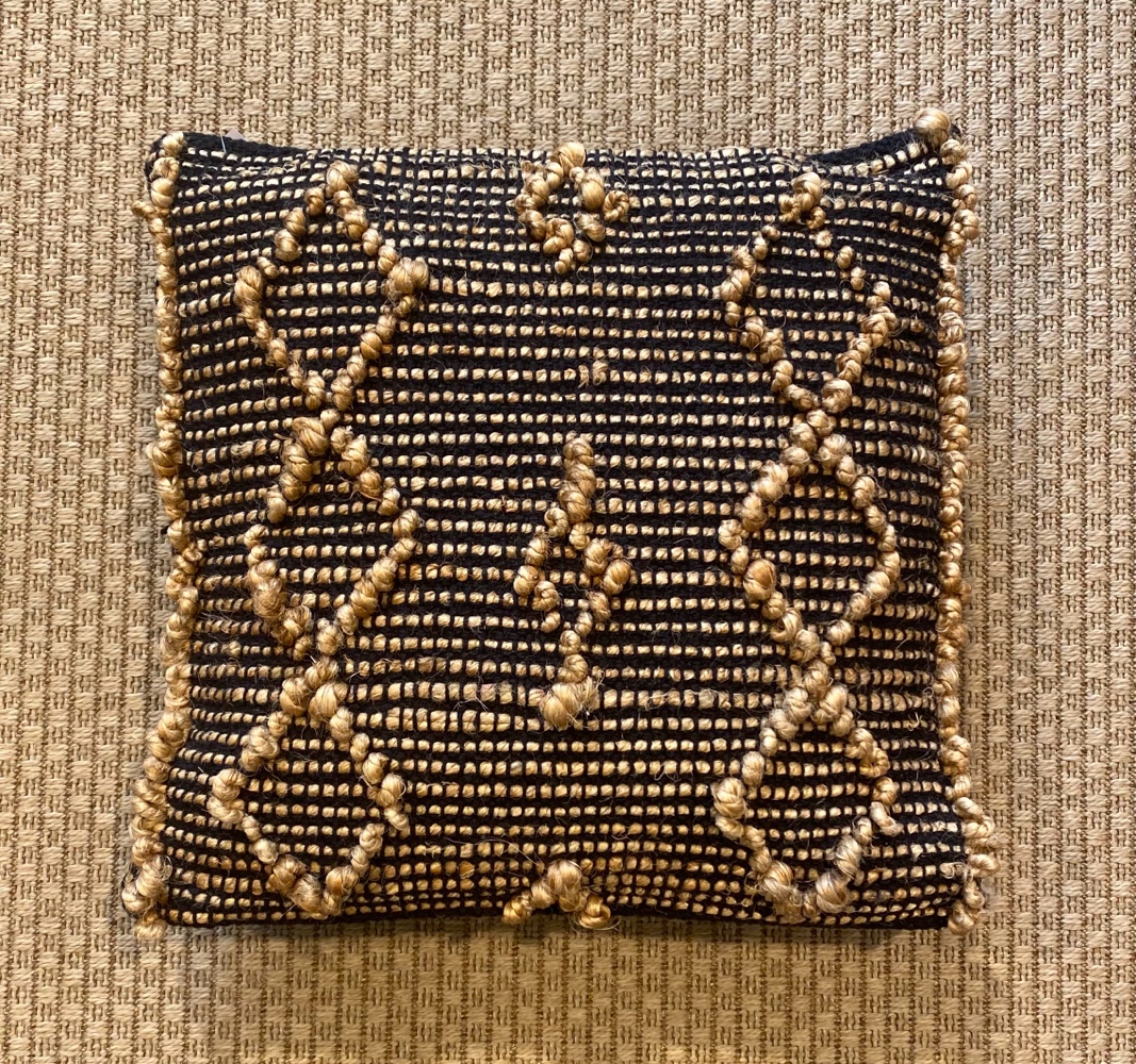 coussin en jute moyen losange
