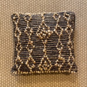 coussin en jute petit losange