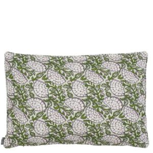 Coussin fleurs vertes intérieur et extérieur