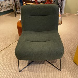 Fauteuil bouclette verte
