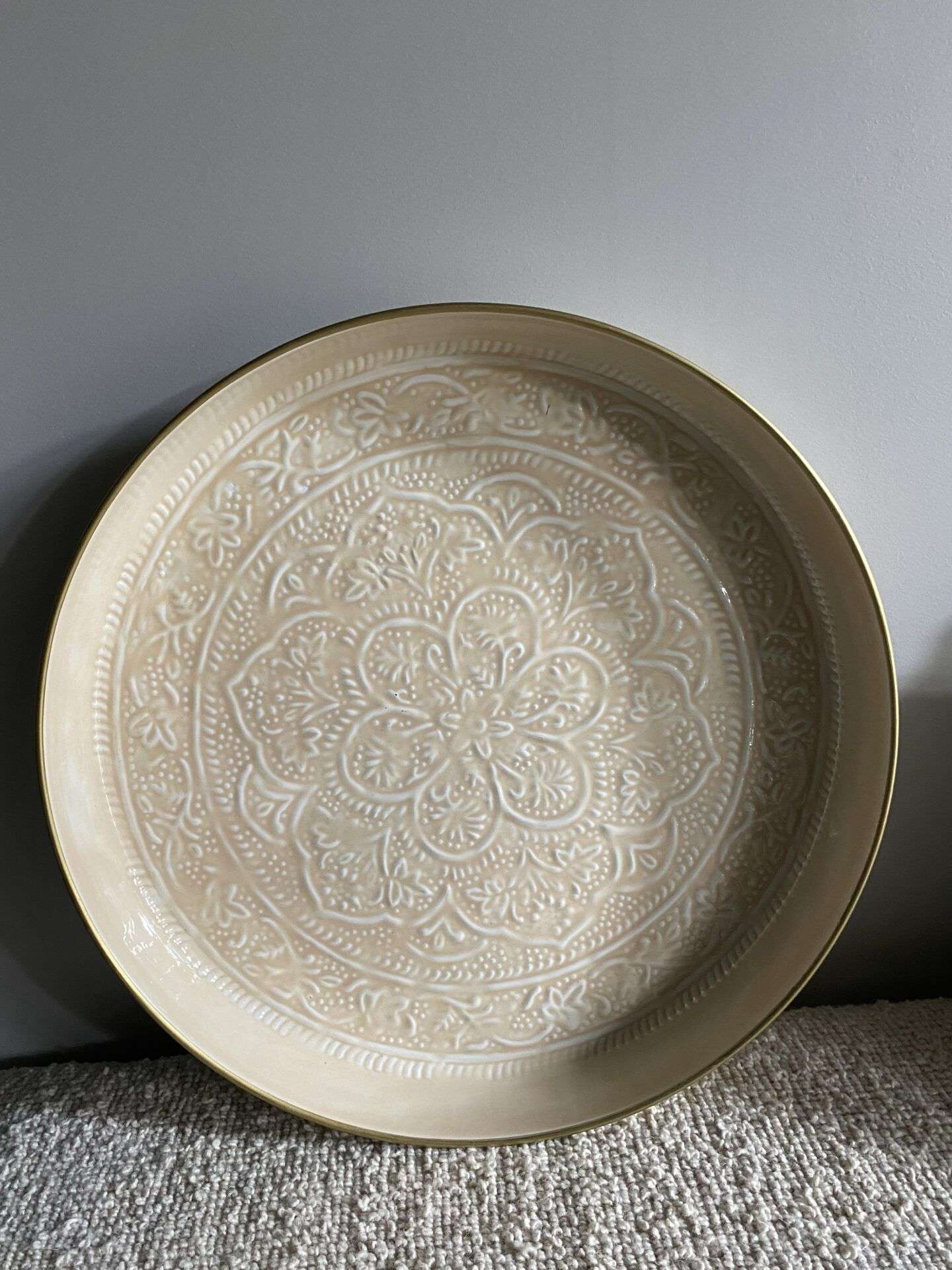 Plateau berbère en métal mastic