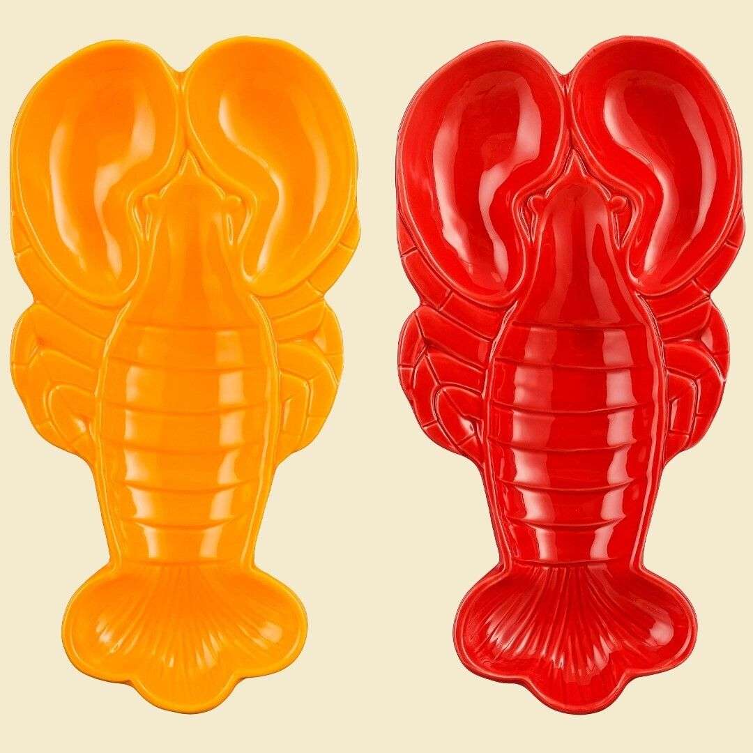 Plat homard jaune orangé