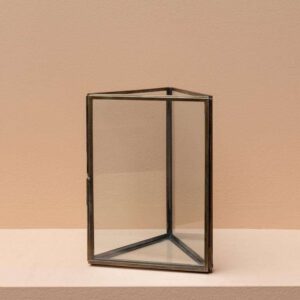 Porte photo triangle de verre