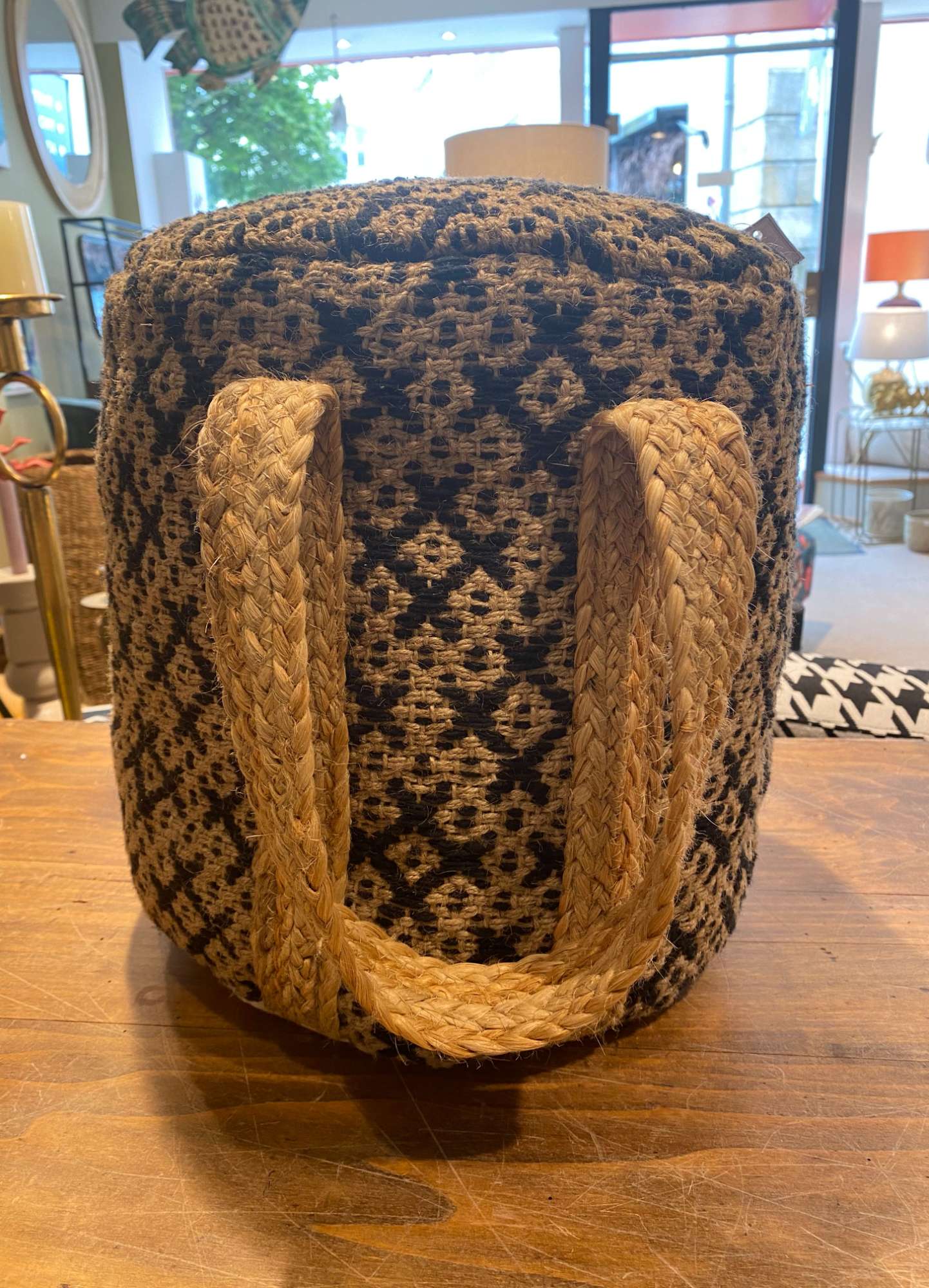 Pouf en jute naturelle