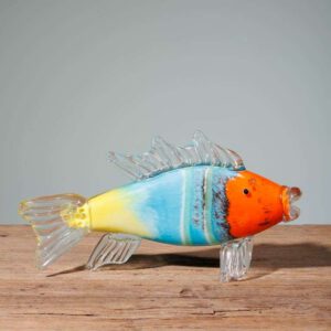 Poisson en verre multicolore