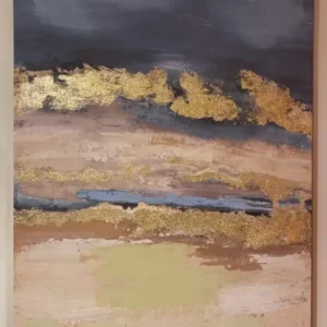 Toile abstraite avec dorure