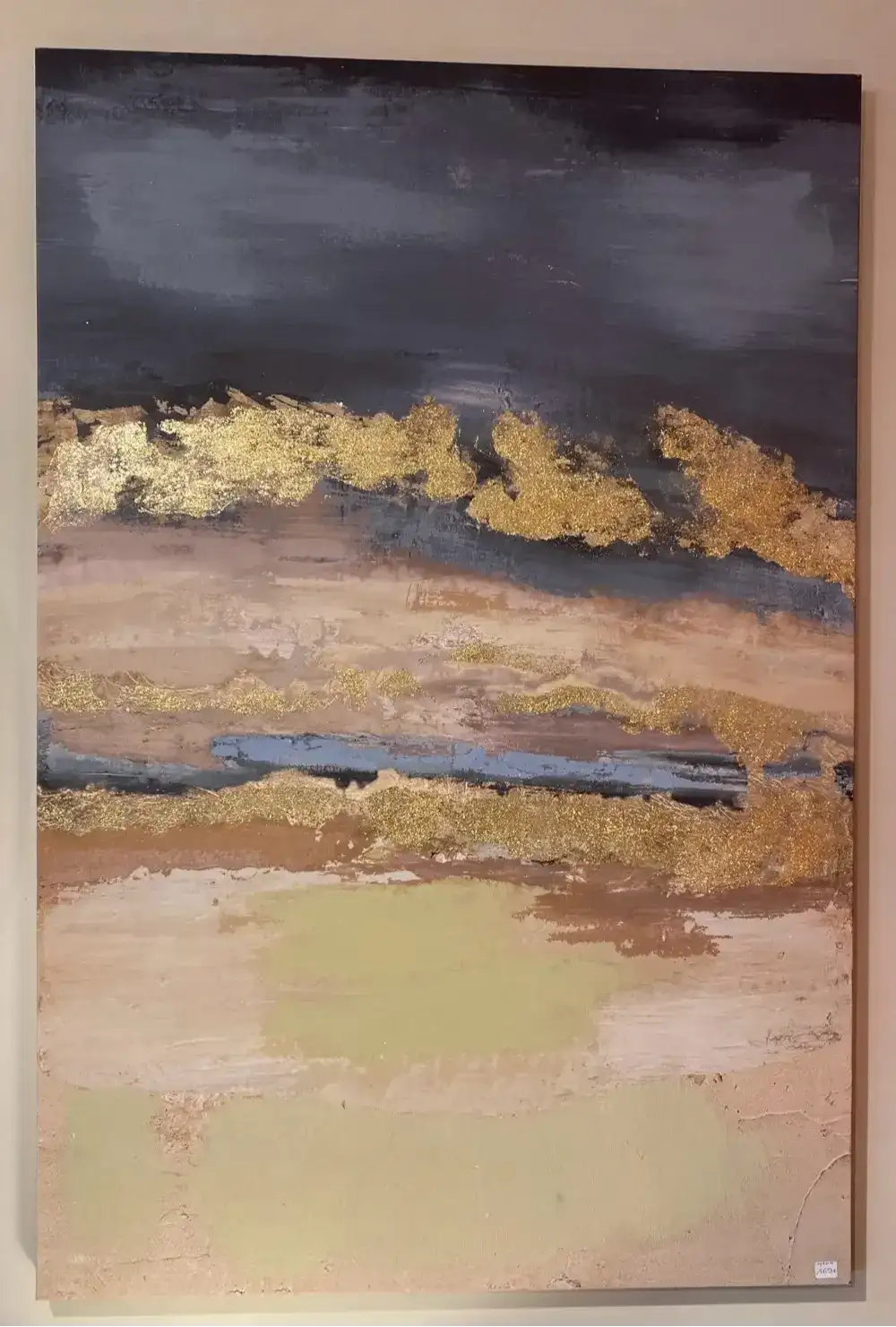 Toile abstraite avec dorure