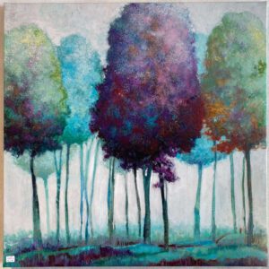 Toile Arbres Multicolores