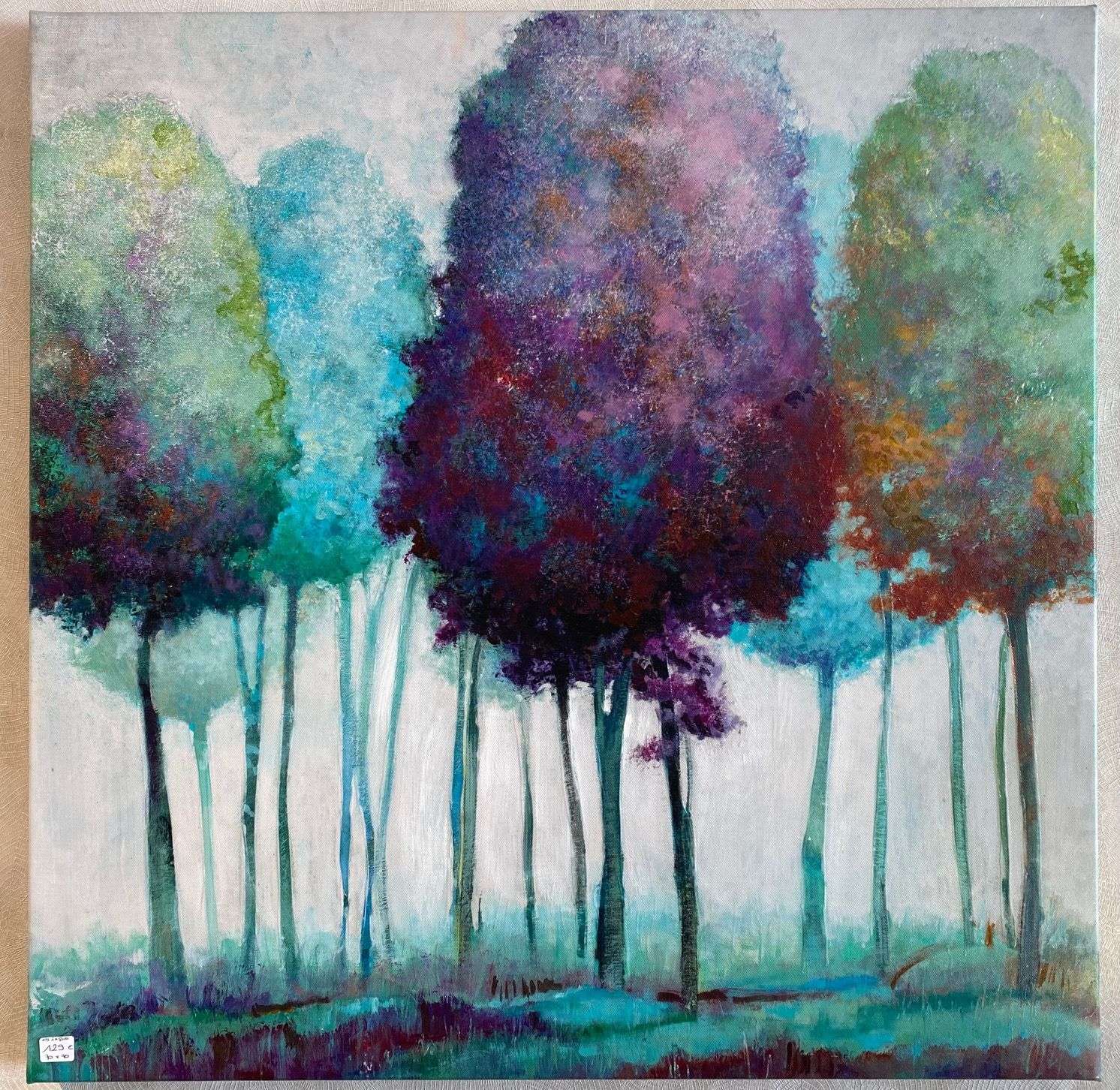 Toile Arbres Multicolores