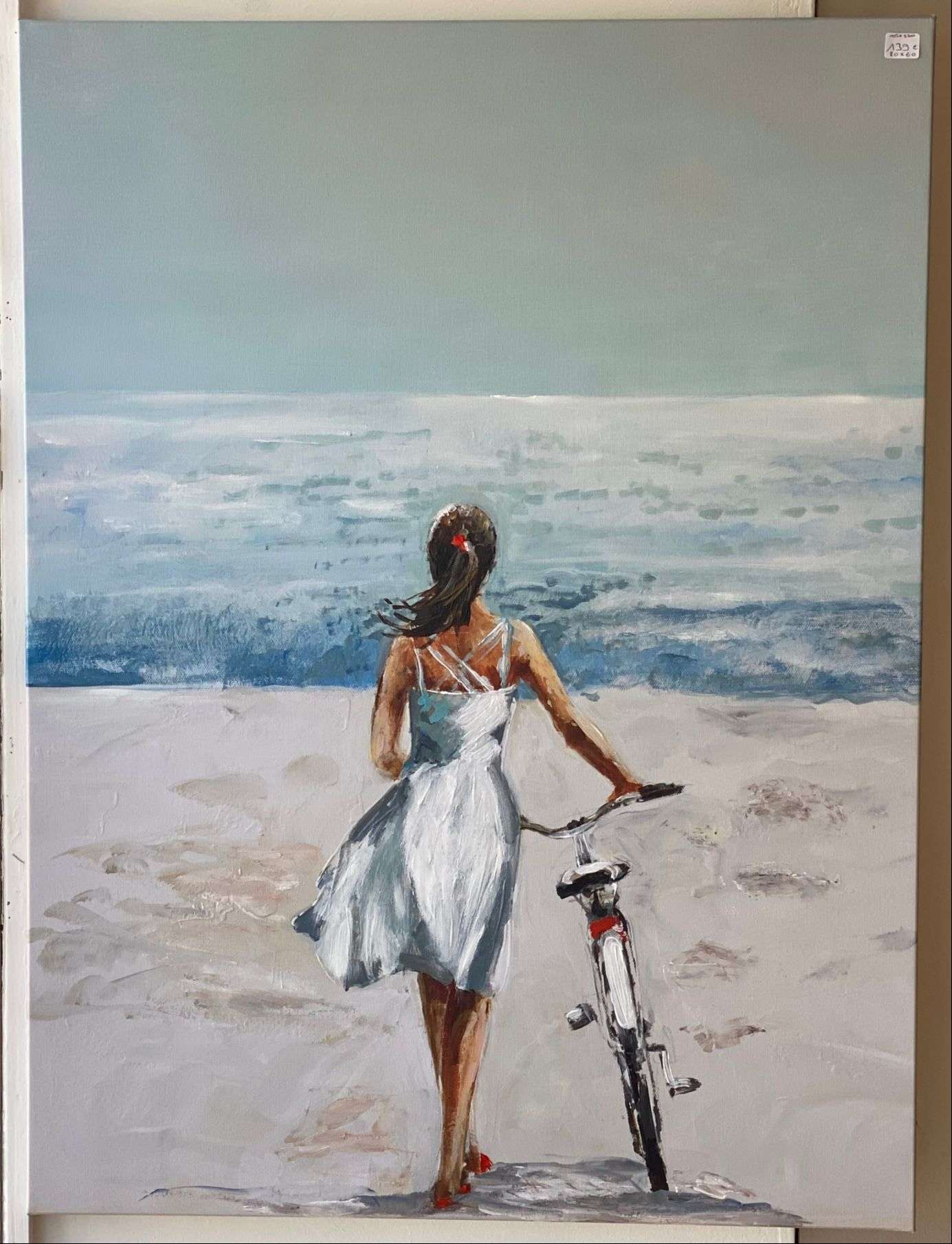 Toile une Fille avec Vélo