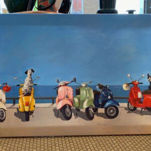 Toile Vacances en Vespa