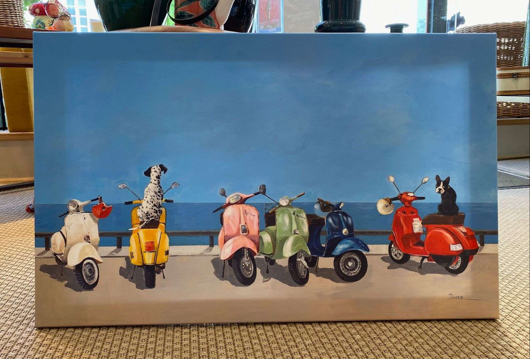 Toile Vacances en Vespa