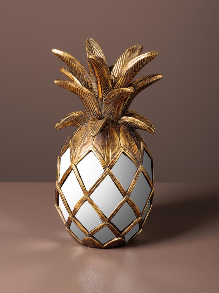 Petit ananas doré avec miroirs
