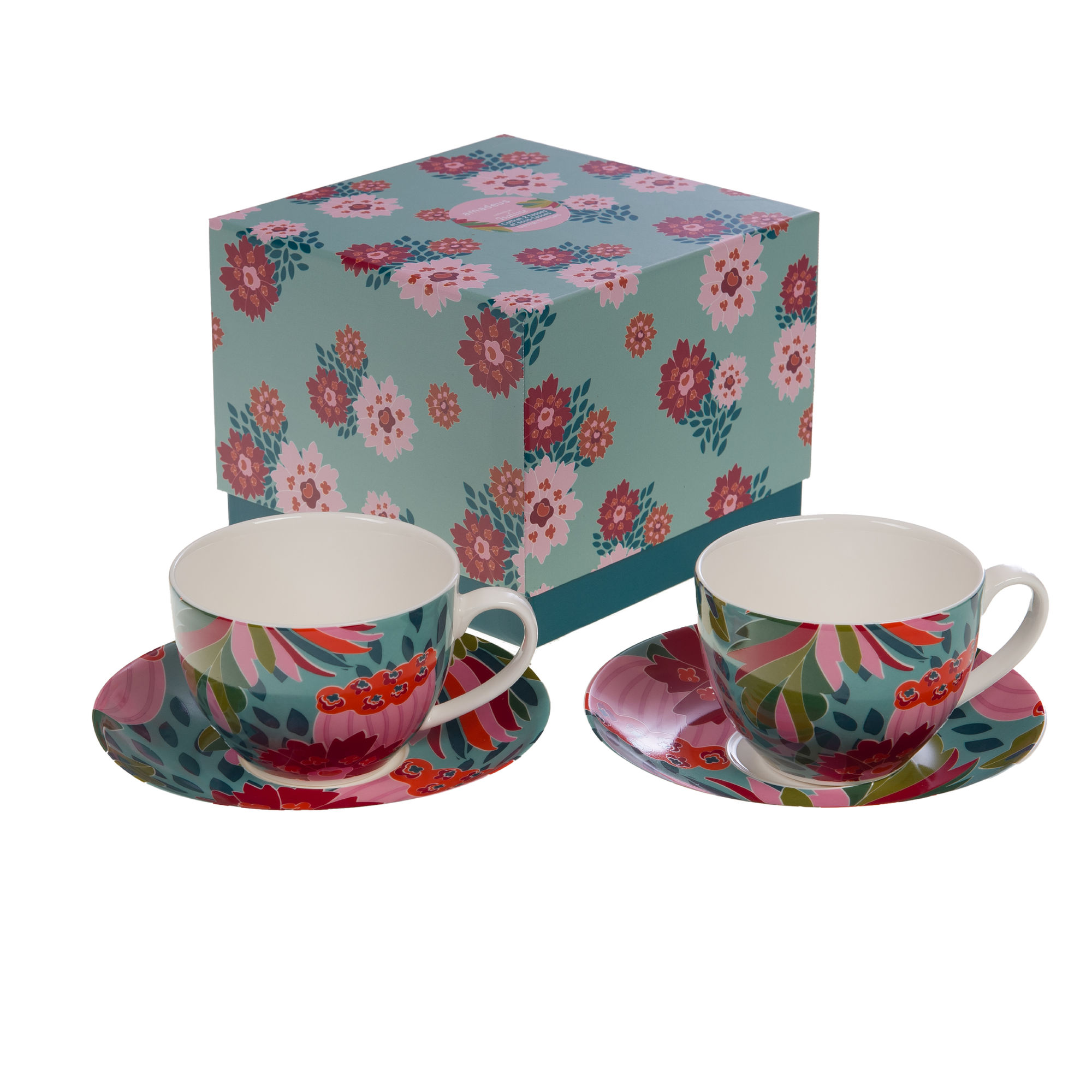 Coffret 2 tasses avec soucoupes Isaline