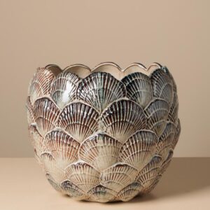 Vase rond coquillages