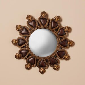 Miroir convexe Ex votos marrons
