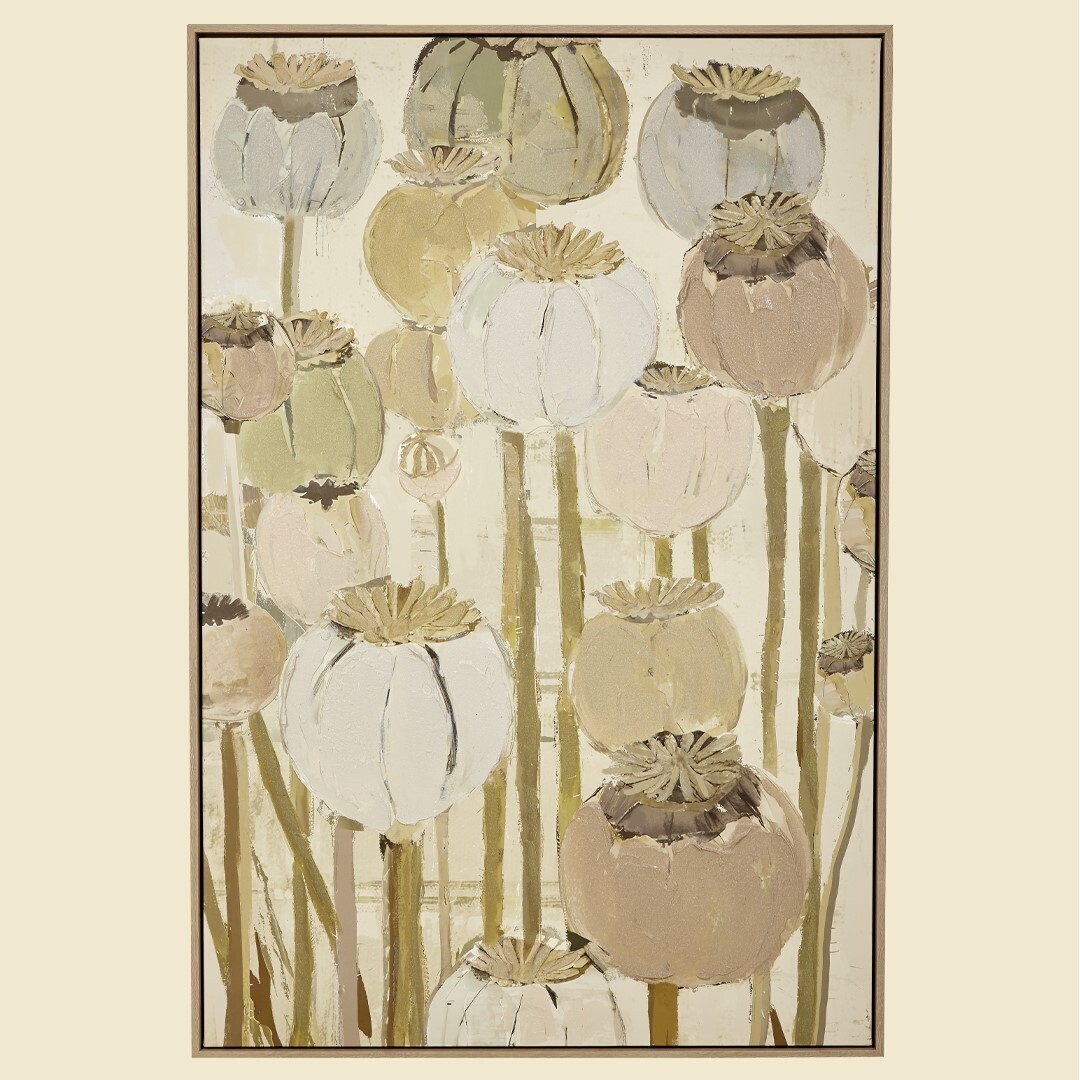 Toile capsules de coquelicots