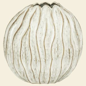 Vase rond avec sillons