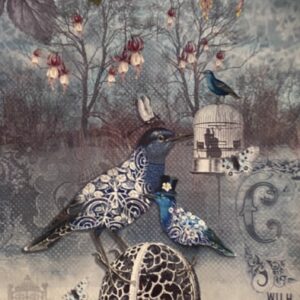 Tapisserie murale la cage aux oiseaux