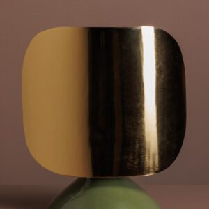 Lampe Panya verte et or