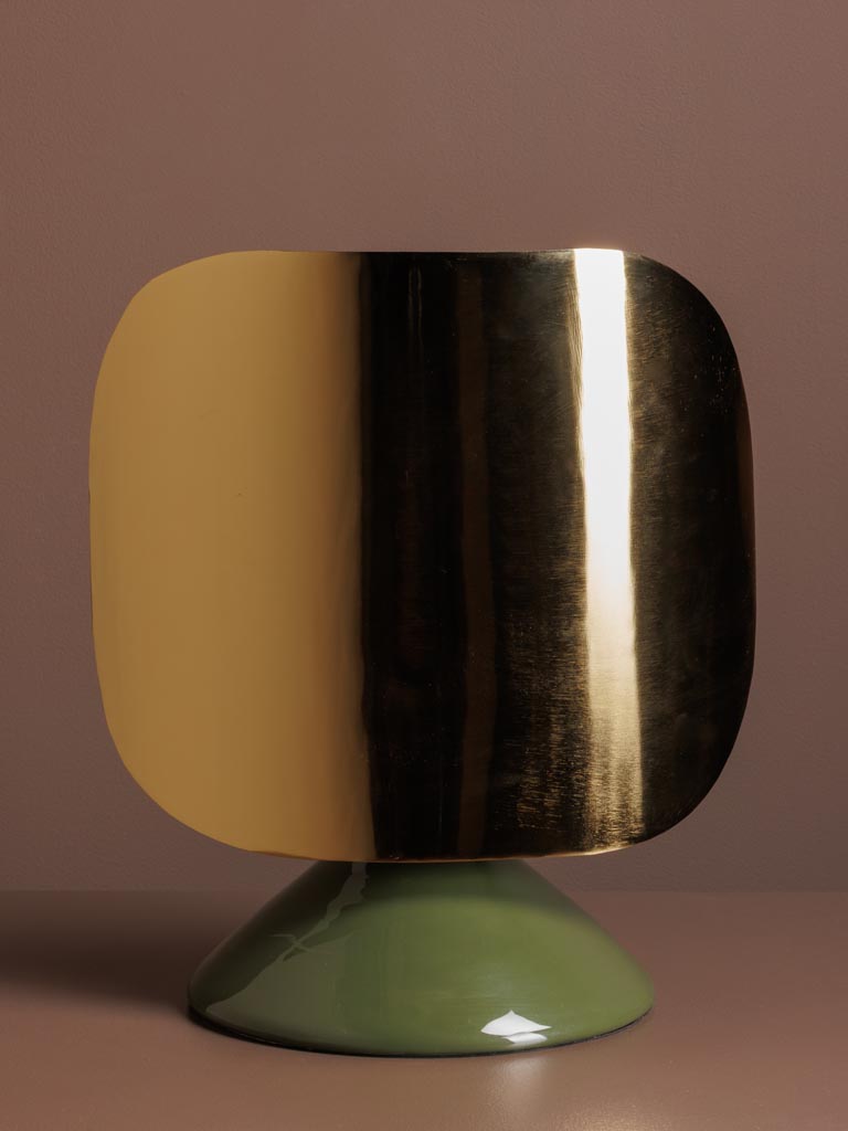 Lampe Panya verte et or