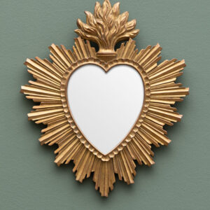 Miroir ex-voto résine doré