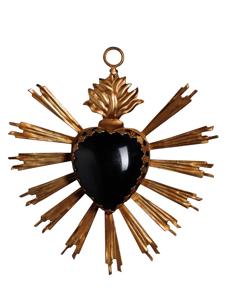 Petit Ex-voto coeur noir