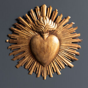 Ex voto en fer doré et flammes