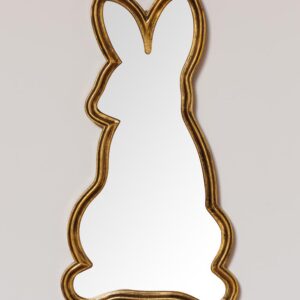 Miroir lapin doré