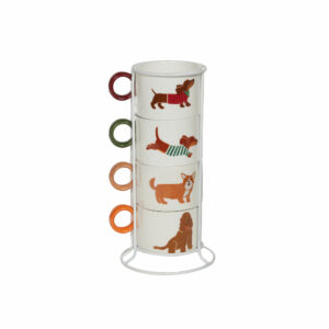 Coffret rack 4 tasses Ouaf