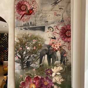 Tapisserie murale voyage en transatlantique